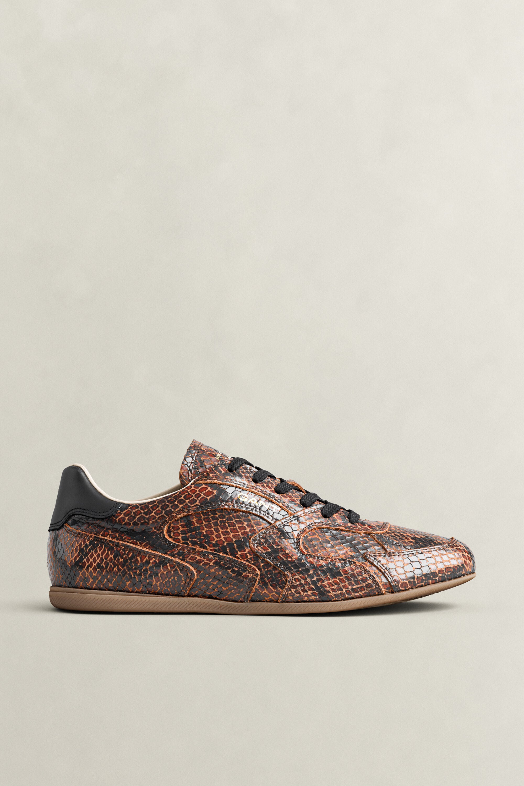 Sperly Snake-Effect Leather Sneakers