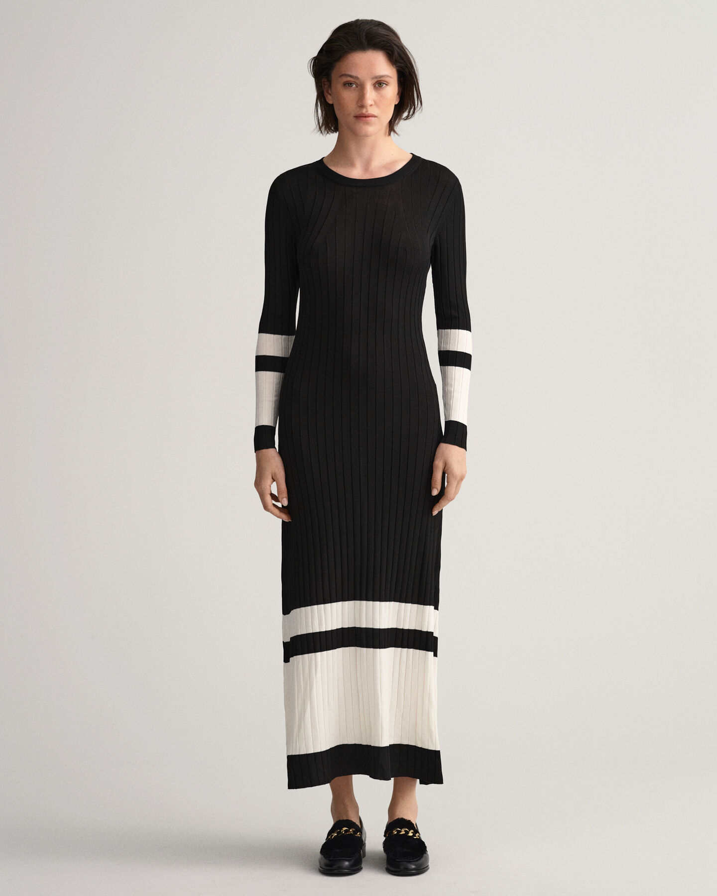 Block Stripe Ribbed Dress