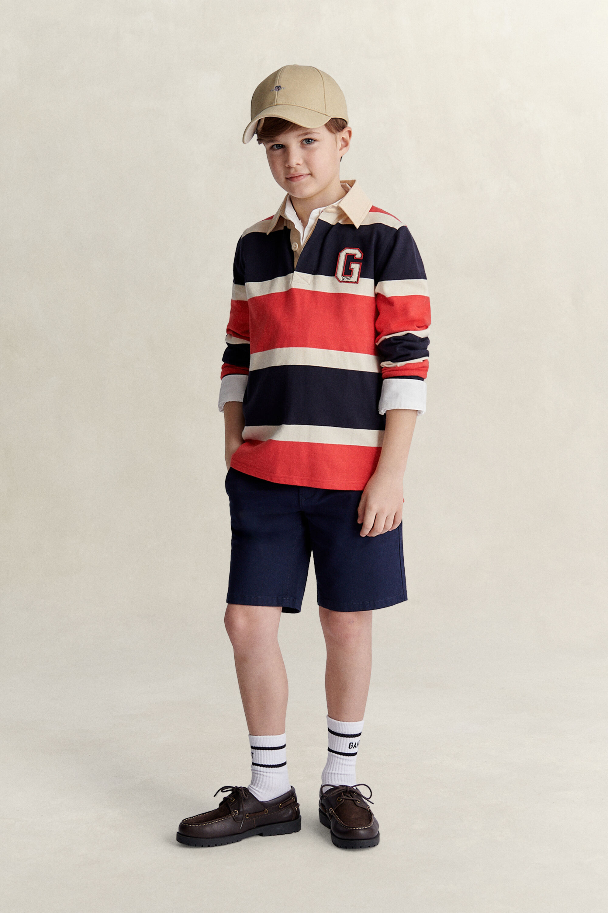 Teen Boys Collegiate Rugger — EVENING BLUE