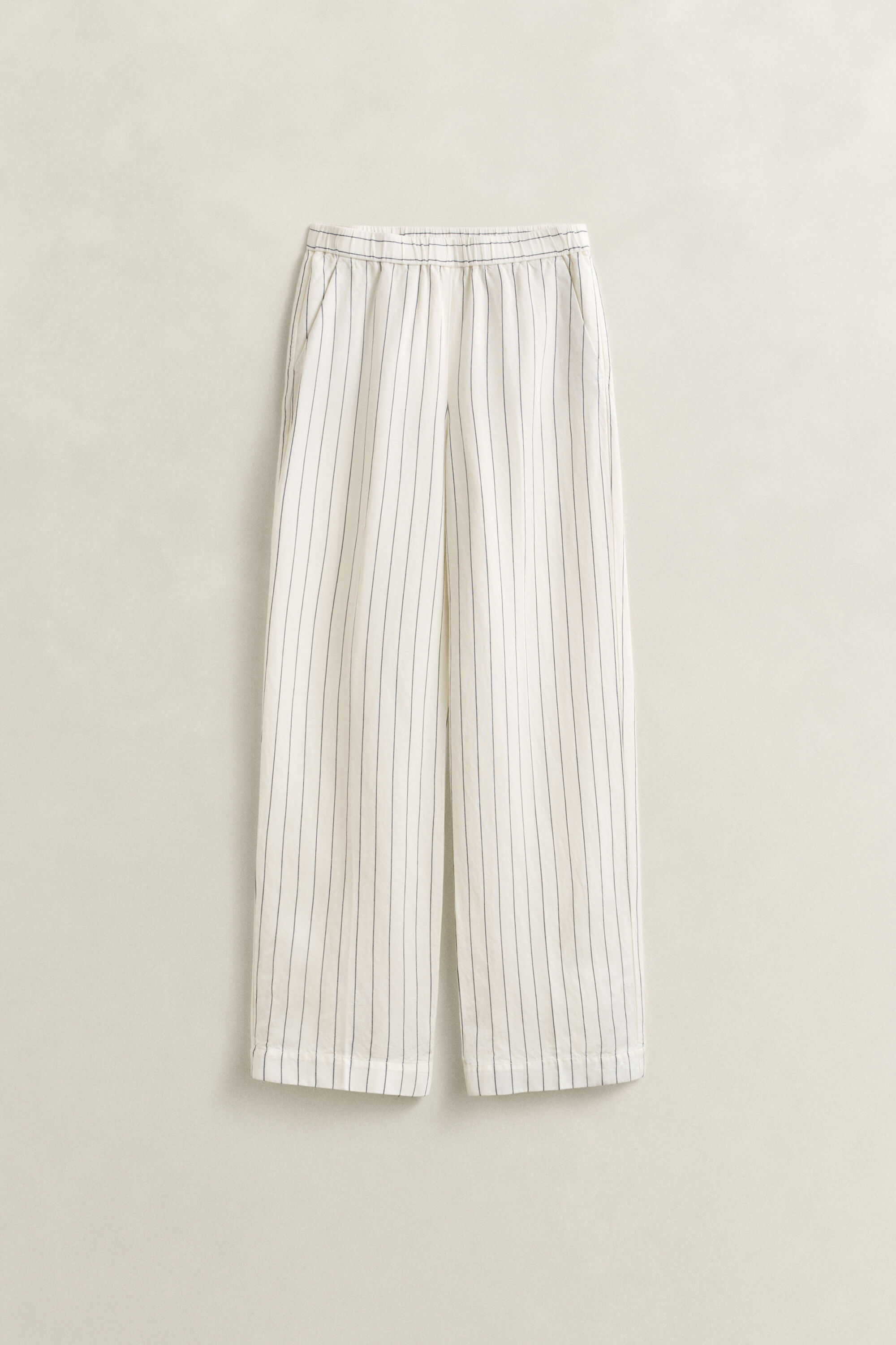 Striped Linen Blend Pants