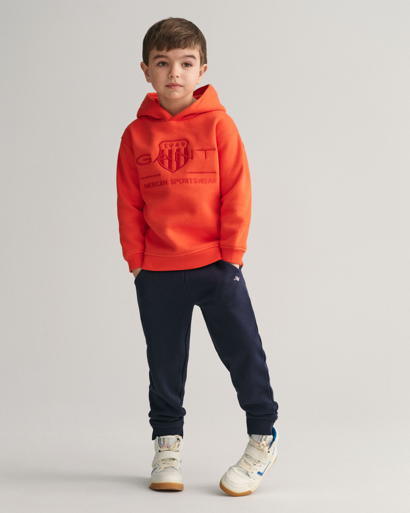 Kids Contrast Shield Hoodie