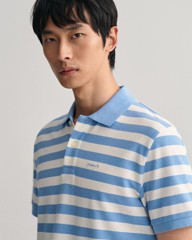 Multi Striped Piqu&eacute; Polo Shirt