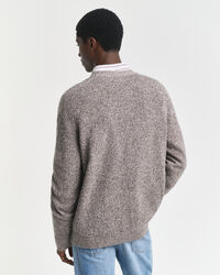 Wool Blend Mouliné Cardigan