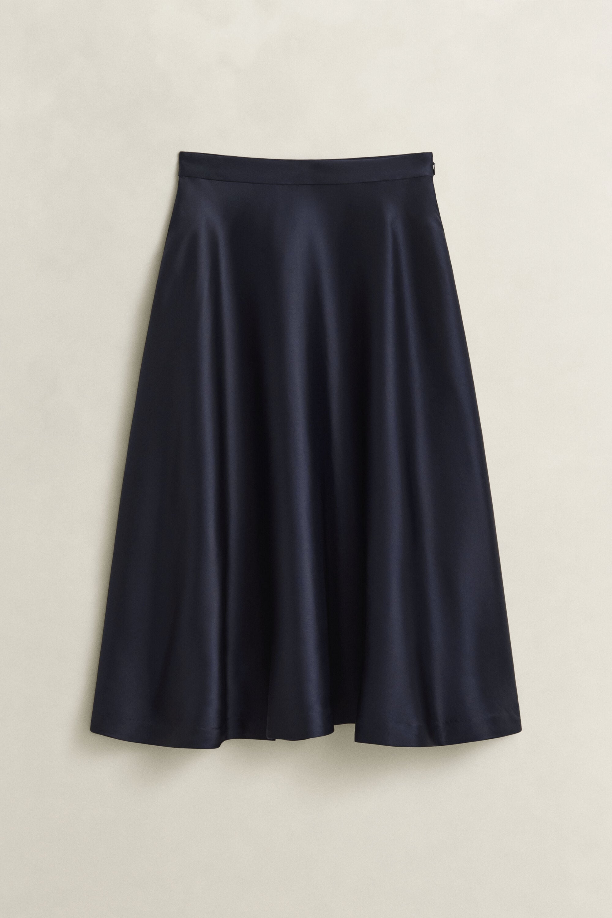 Volume Satin Skirt — EVENING BLUE