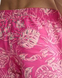 Classic Fit Tropical Leaves Print Swim Shorts