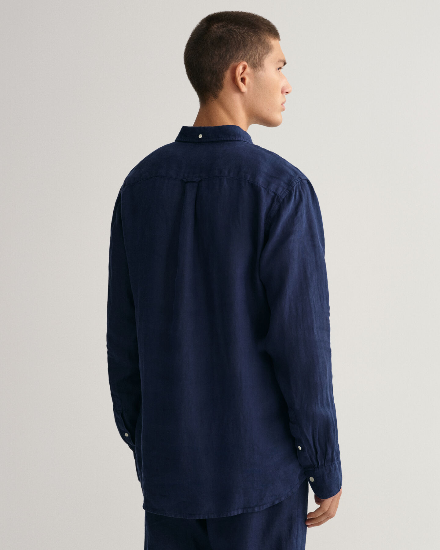 Regular Fit Garment-Dyed Linen Shirt