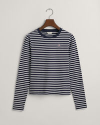 Teen Girls Shield Striped Rib Top