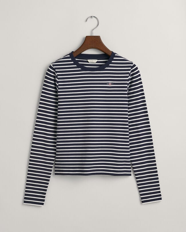 Teen Girls Shield Striped Rib Top