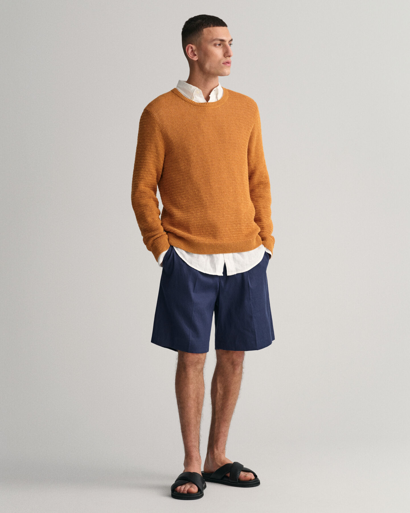 Cotton Linen Suit Shorts