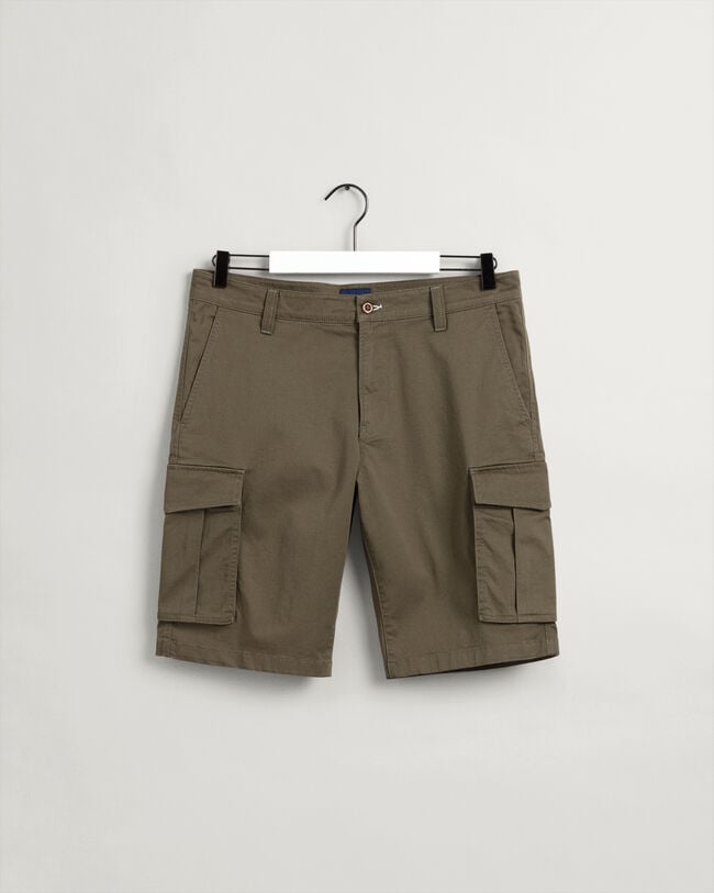 Relaxed Fit Twill Cargo Shorts