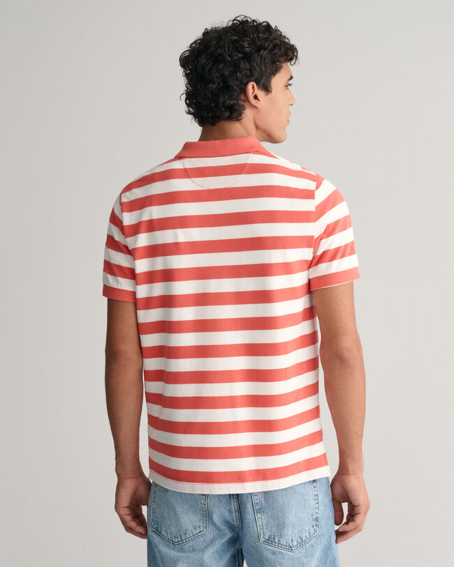 Wide Striped Piqu&eacute; Polo Shirt