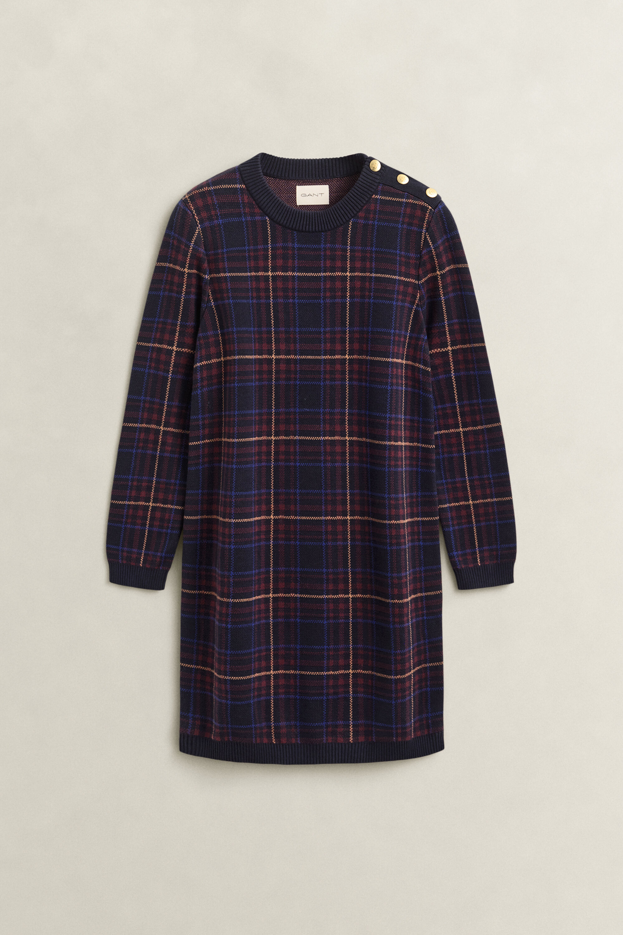 Knitted Check Dress