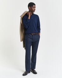 Extra Fine Merino Wool Polo Sweater