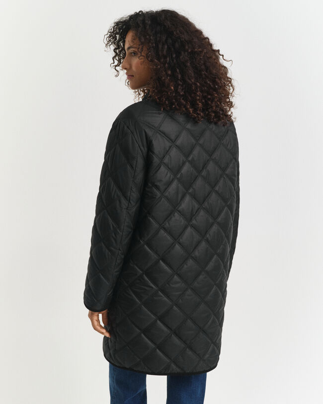 Quilted Corduroy Trim Coat