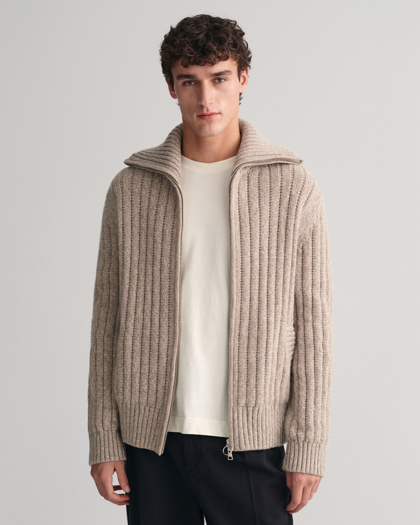 Wool Zip Cardigan
