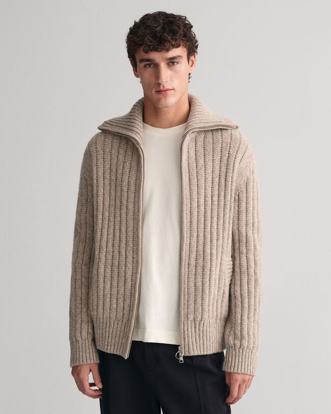 Wool Zip Cardigan