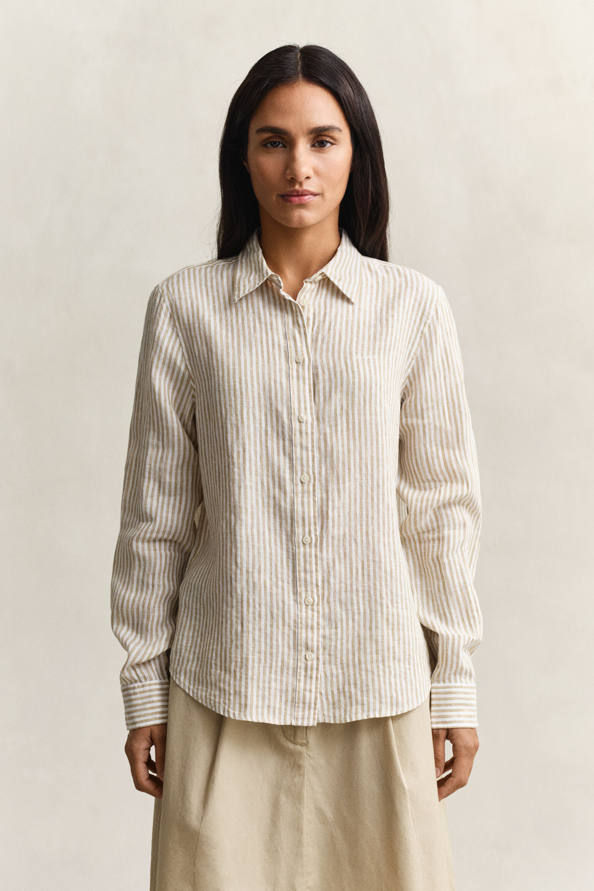 Regular Fit Striped Linen Shirt