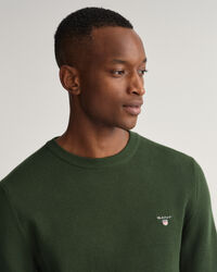 Rib Texture Crew Neck Sweater