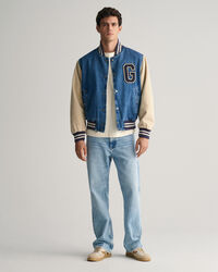 Denim Varsity Jacket