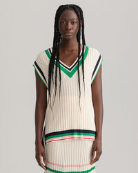 Striped Rib Knit Vest