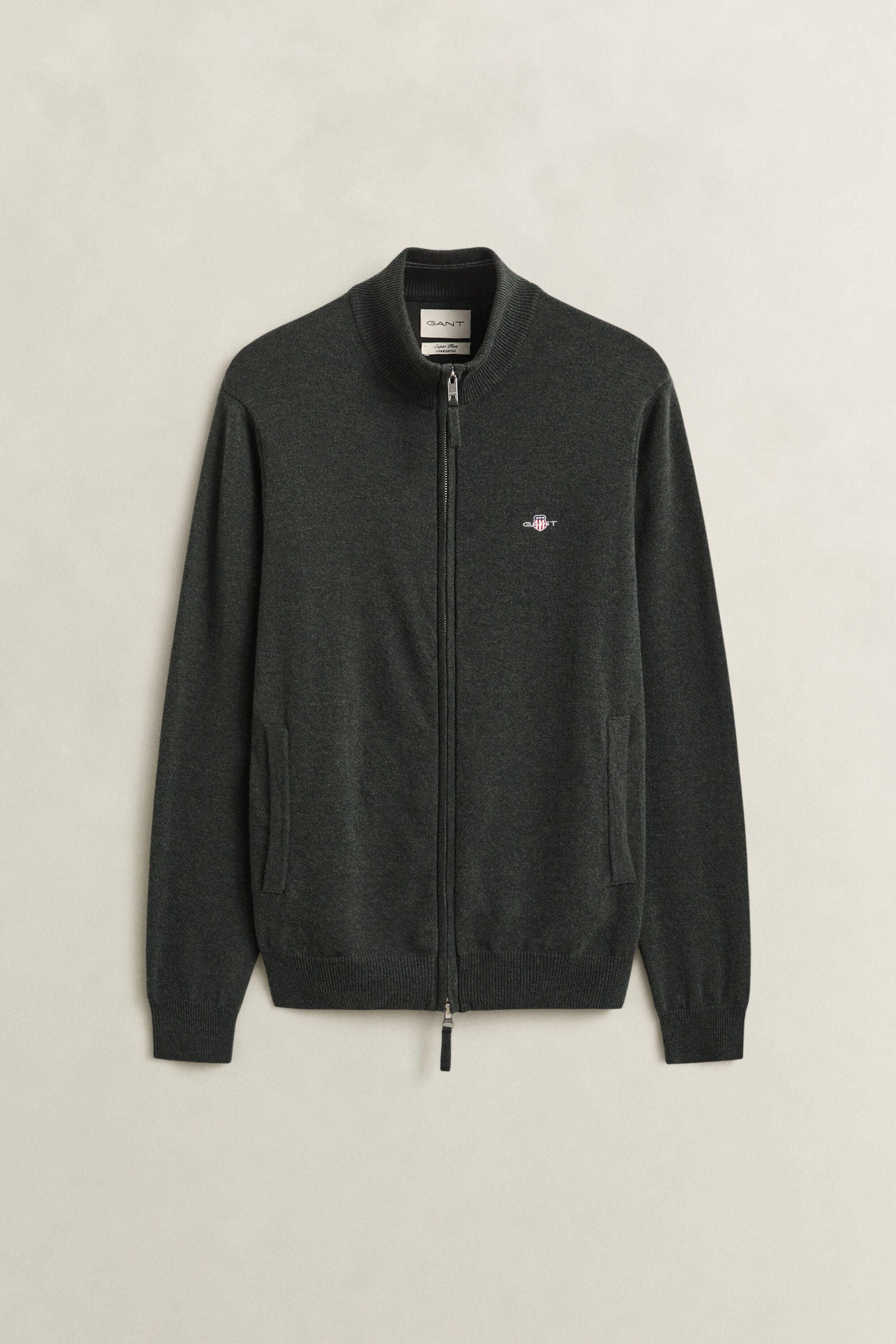 Lambswool Zip Cardigan