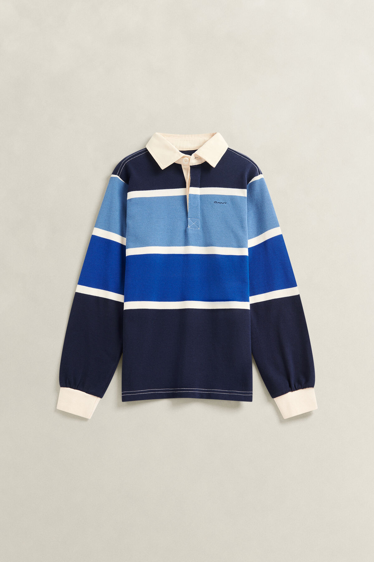 Teen Boys Striped Graphic Rugger — EVENING BLUE