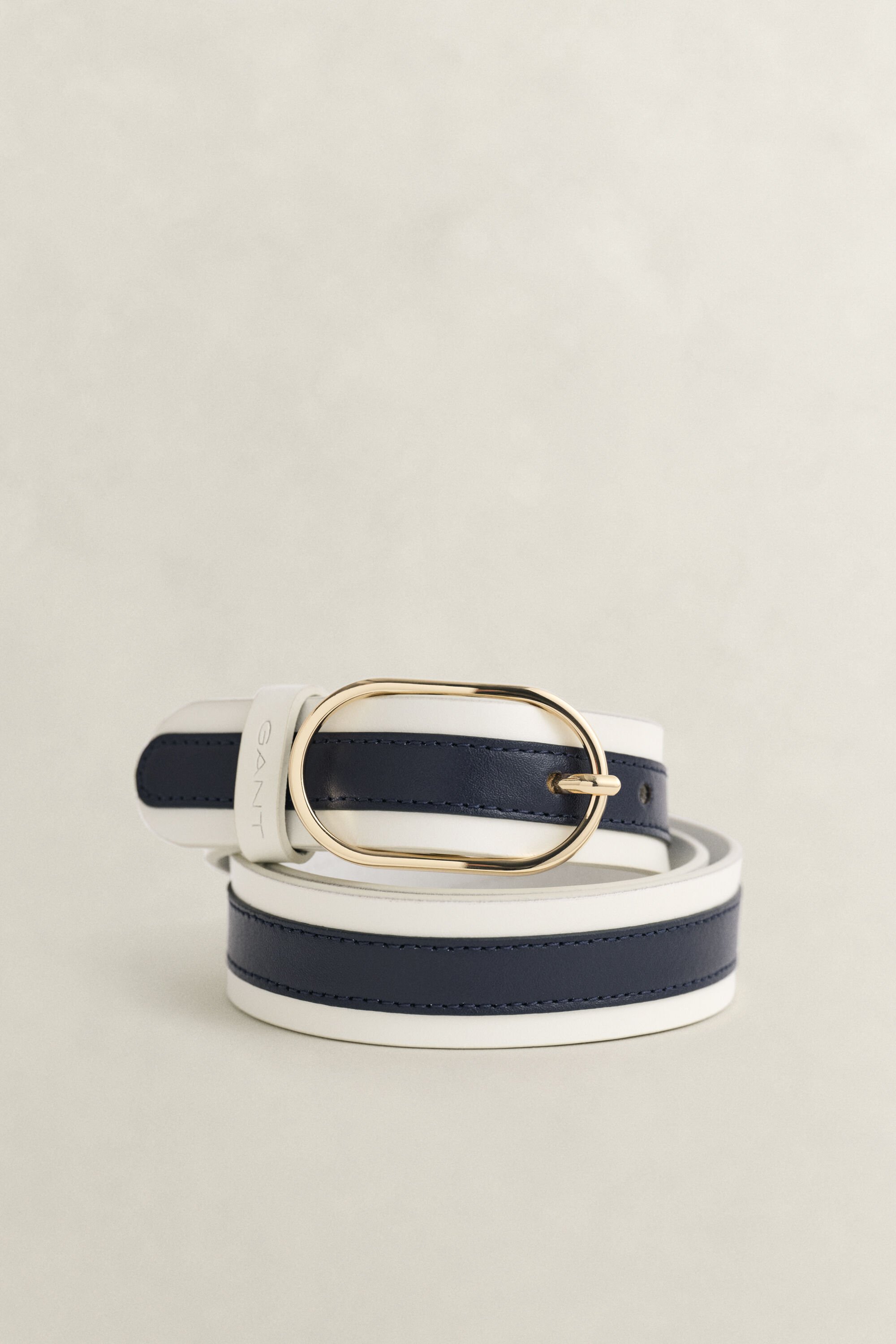 Striped Leather Belt