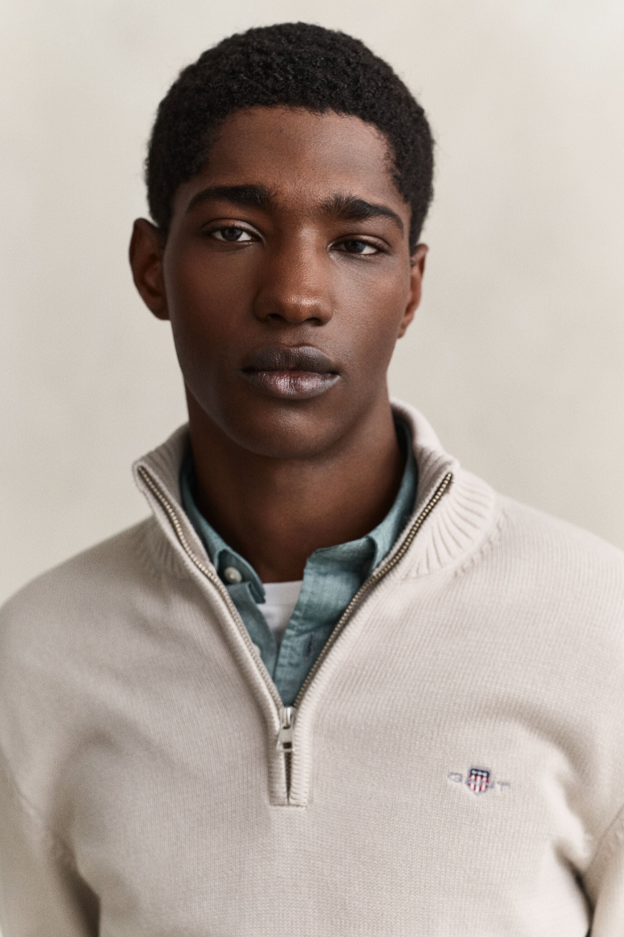 Casual Cotton Half-Zip Sweater