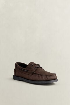 Yardport Suede Boat Shoes — DARK BROWN 1