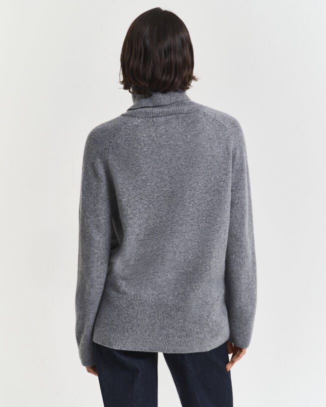 Soft Wool Cashmere Blend Turtleneck Sweater