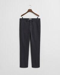 Slim Fit Cotton Herringbone Pants