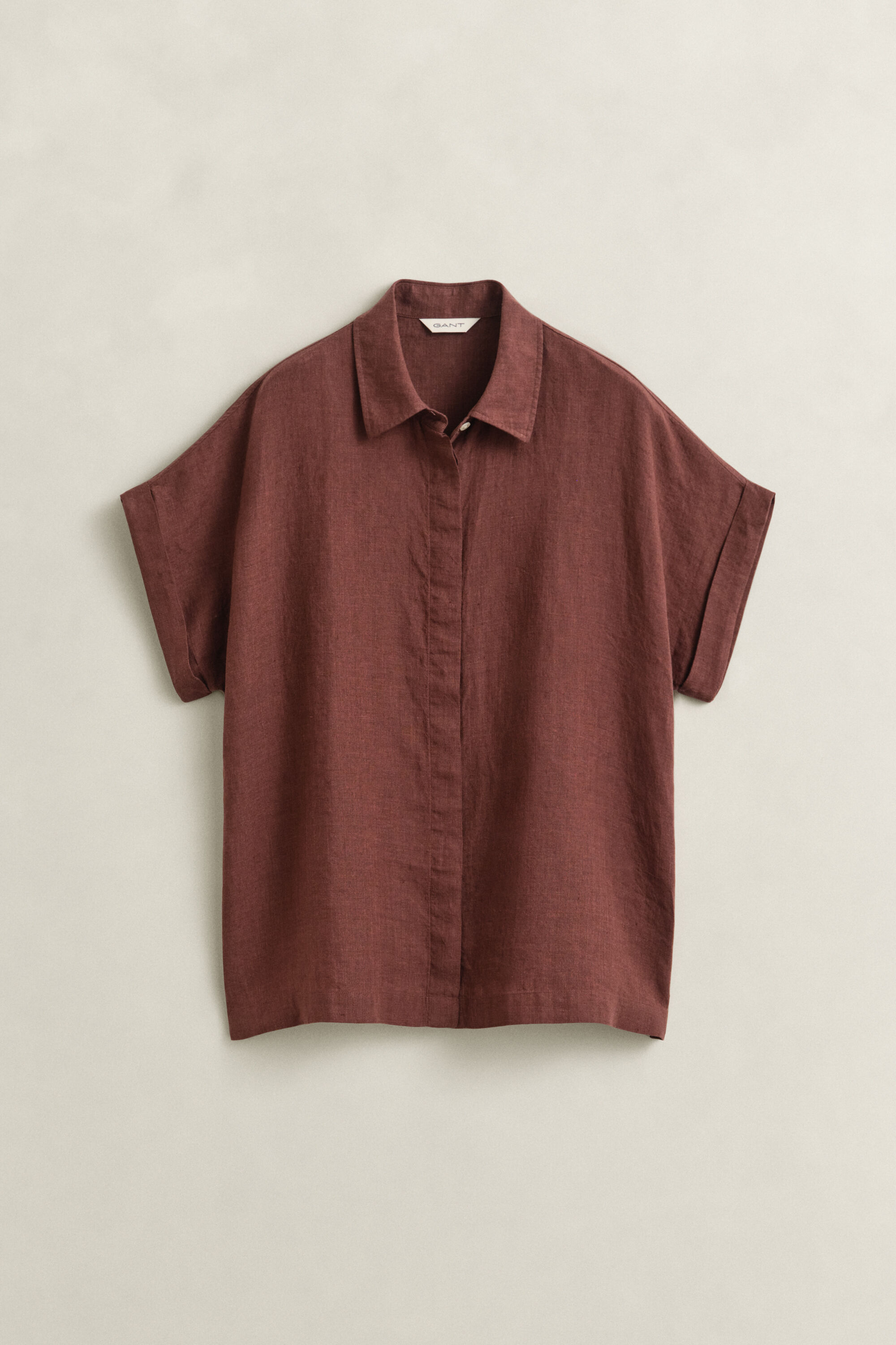 Linen Cap Sleeve Shirt