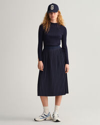Pleated Jersey Skirt