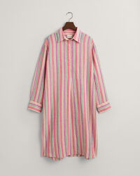 Multi Striped Linen Shirt Dress