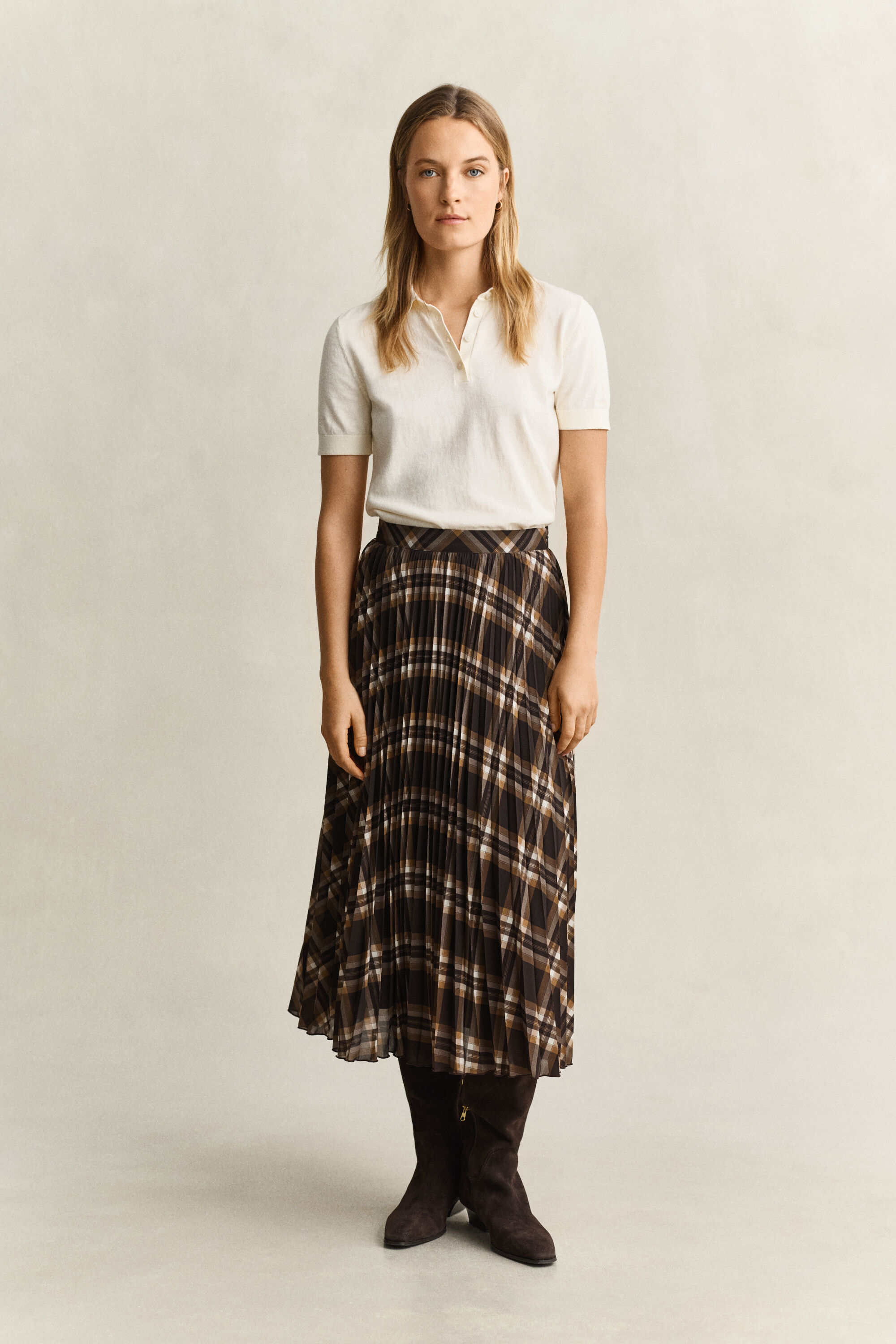 Pleated Midi Skirt