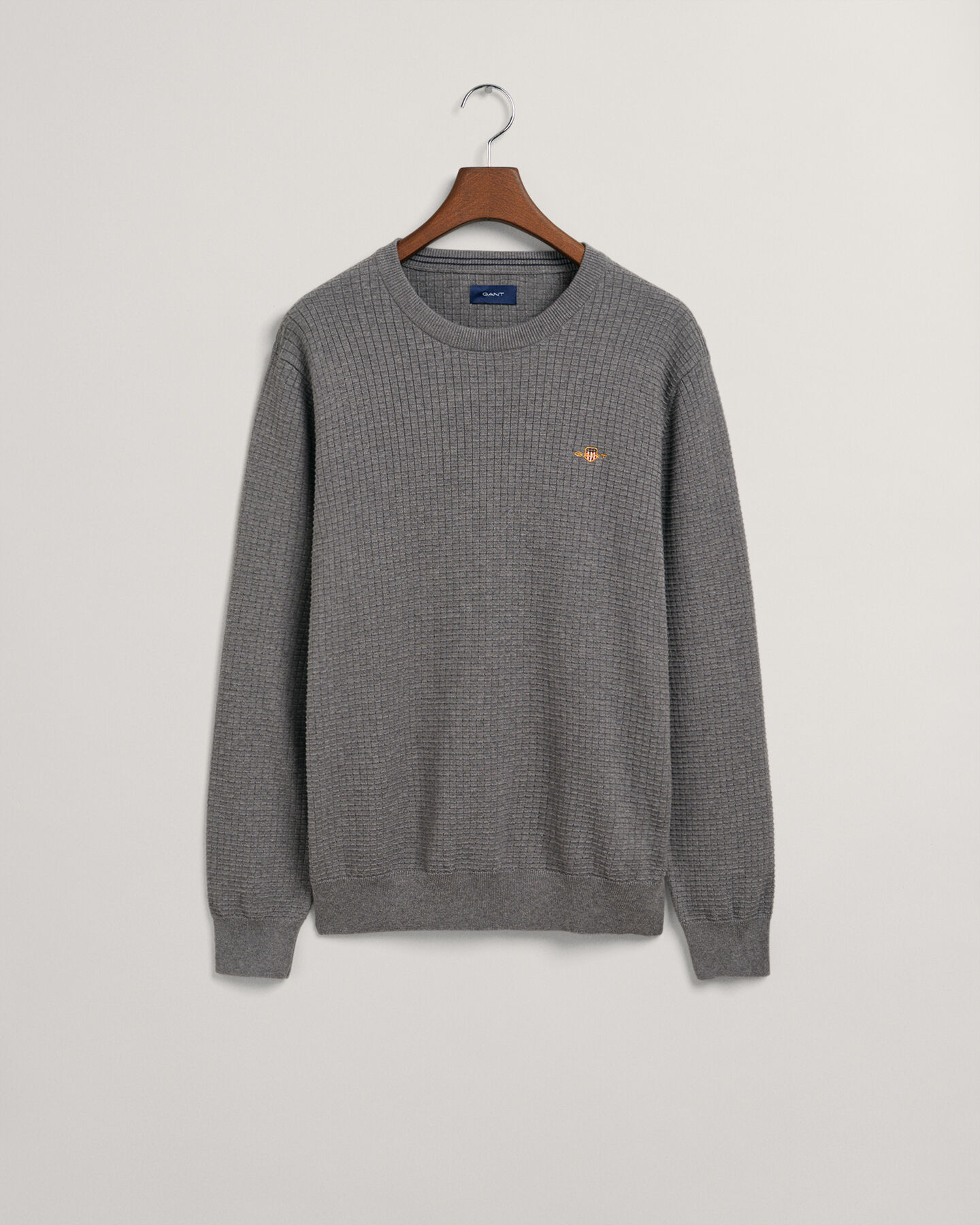 Cotton Texture Crew Neck Sweater
