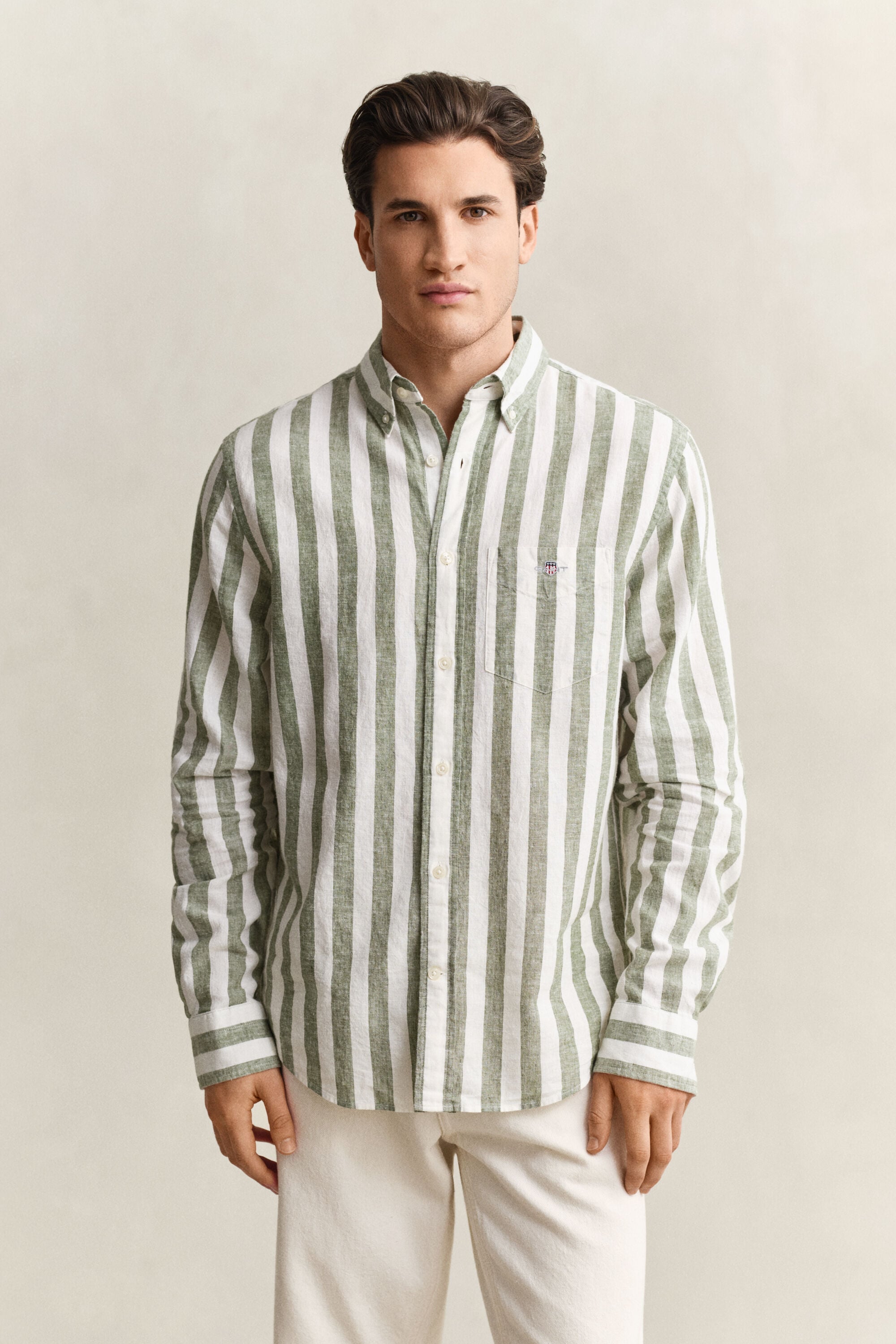 Striped Linen Blend Shirt