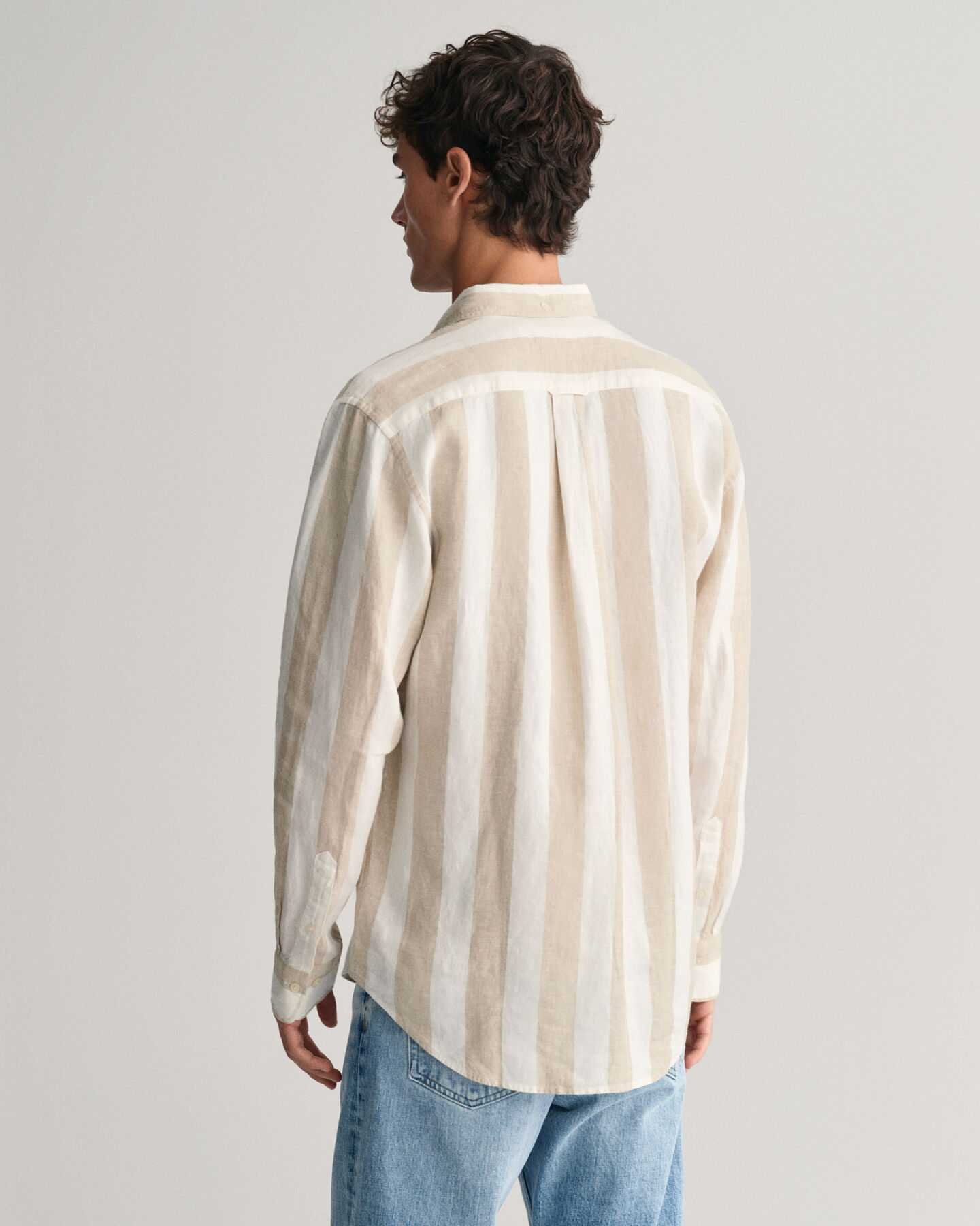 Regular Fit Bold Striped Linen Shirt