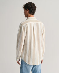 Regular Fit Bold Striped Linen Shirt