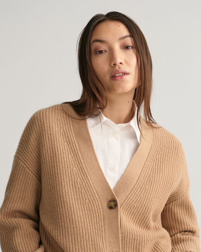 Ribbed Wool Cardigan