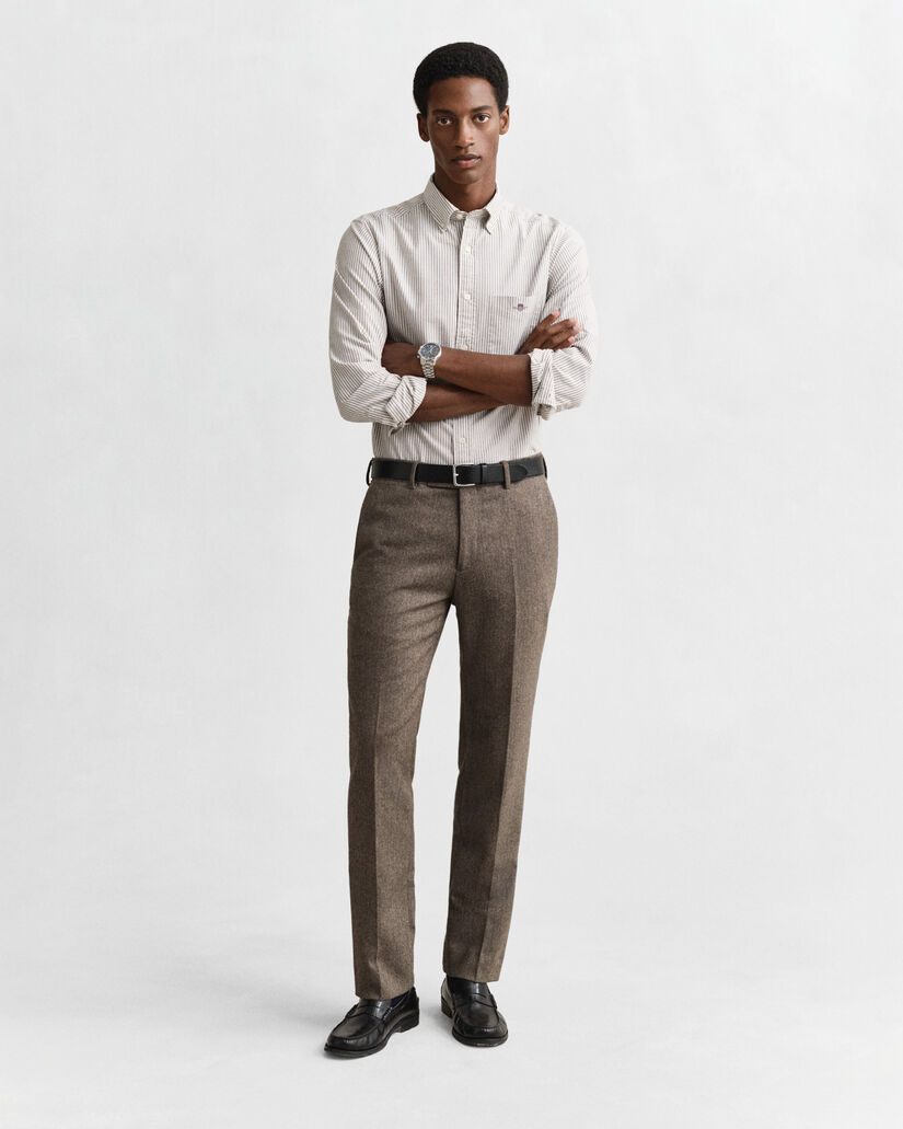 Regular Fit Banker Stripe Classic Oxford Shirt