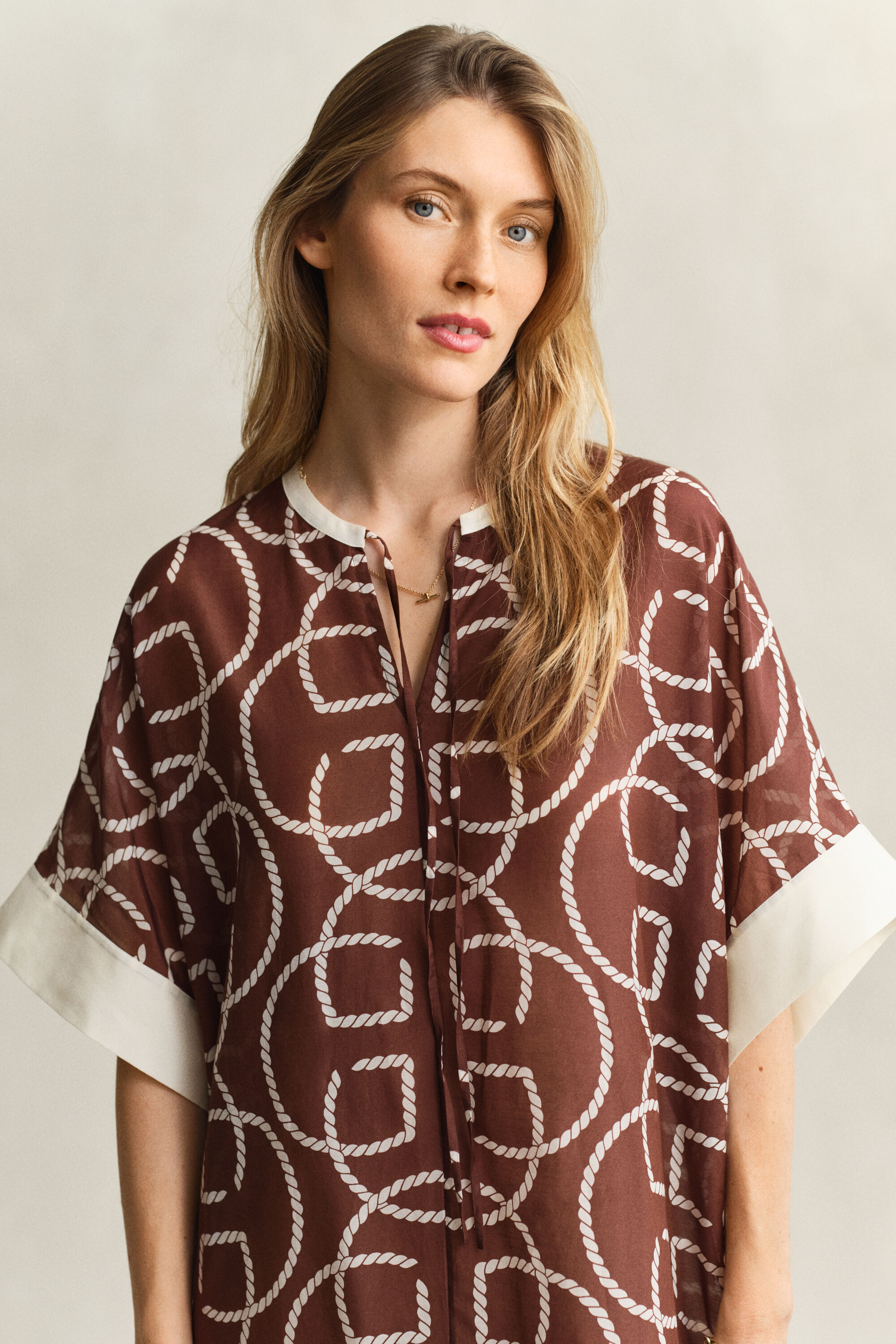 Monogram Cotton Silk Caftan