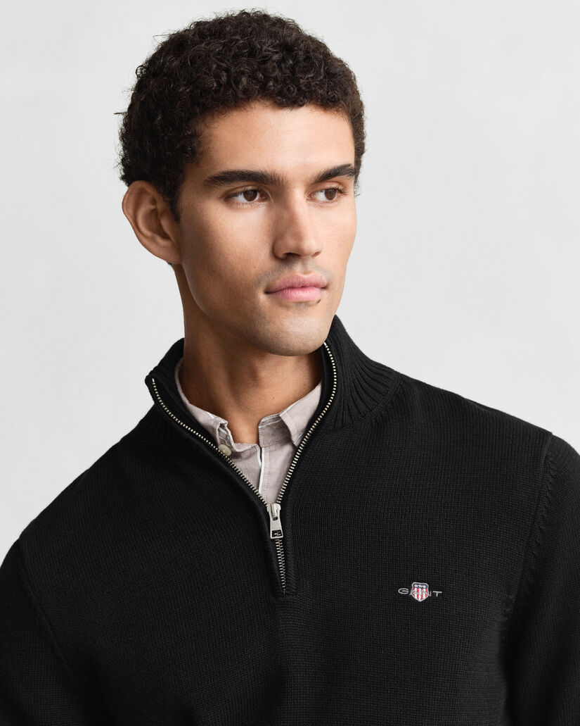 Casual Cotton Half-Zip Sweater