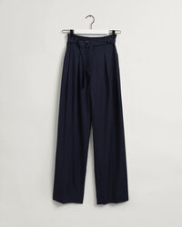 High-Waisted Fluid Pleated Chinos