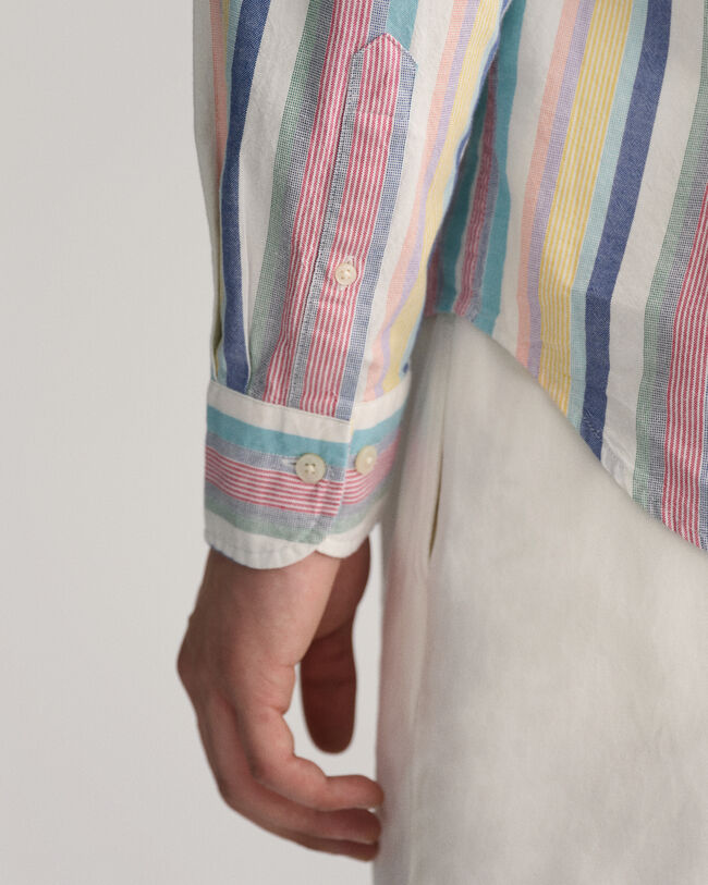 Regular Fit Multi Stripe Oxford Shirt