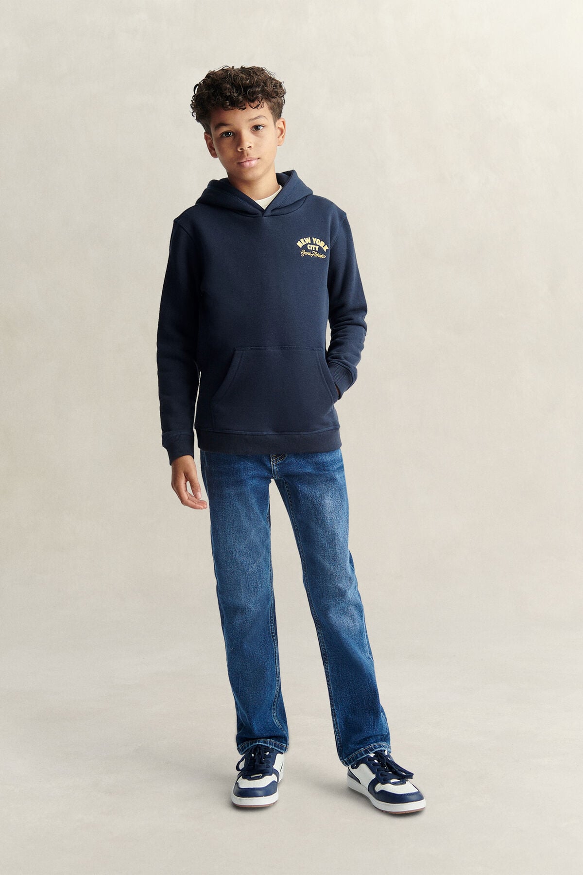 Teen Boys Straight Fit Jeans — MID WASH