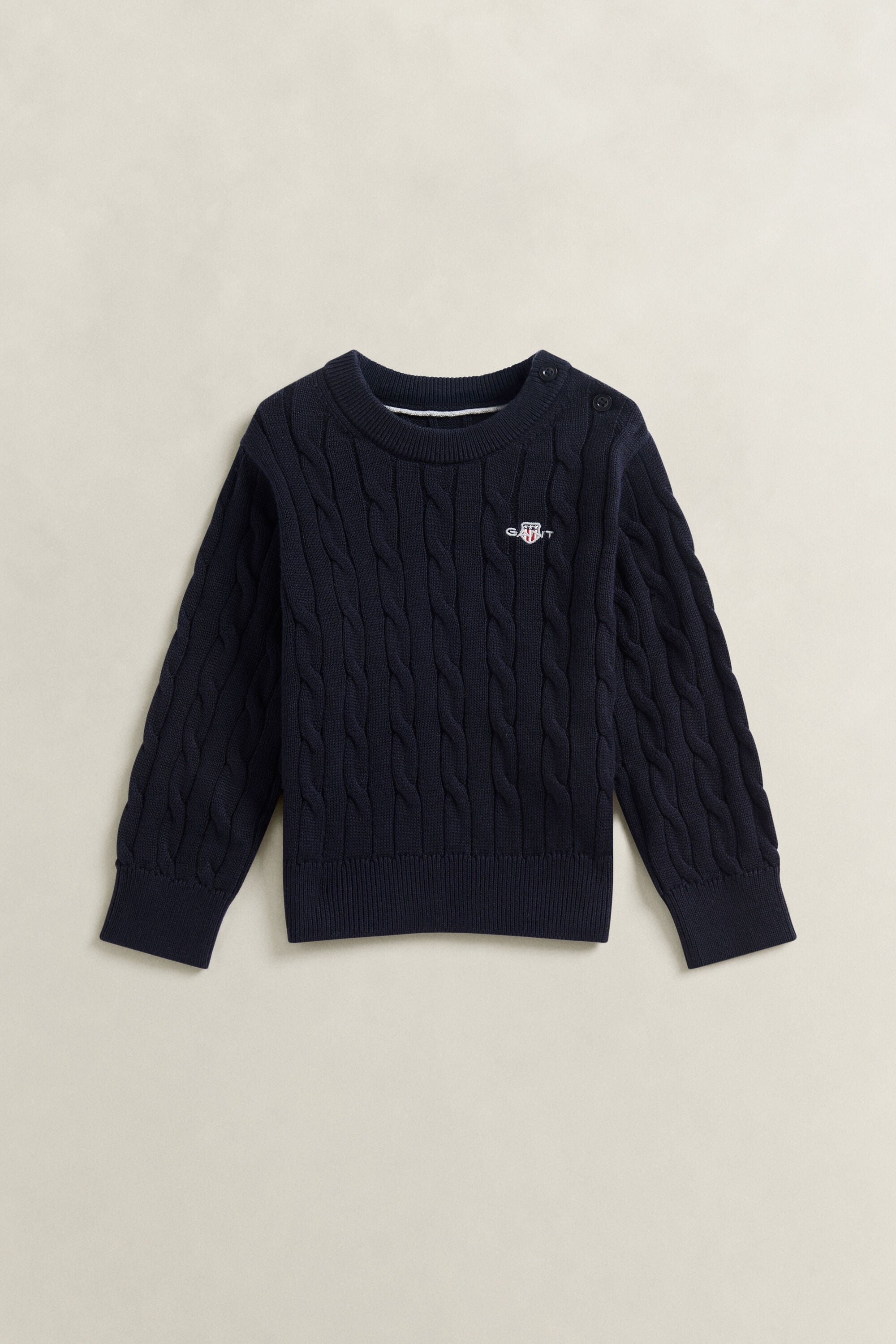 Boys Shield Cable Knit Sweater