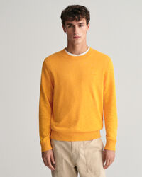 Cotton Linen Crew Neck Sweater