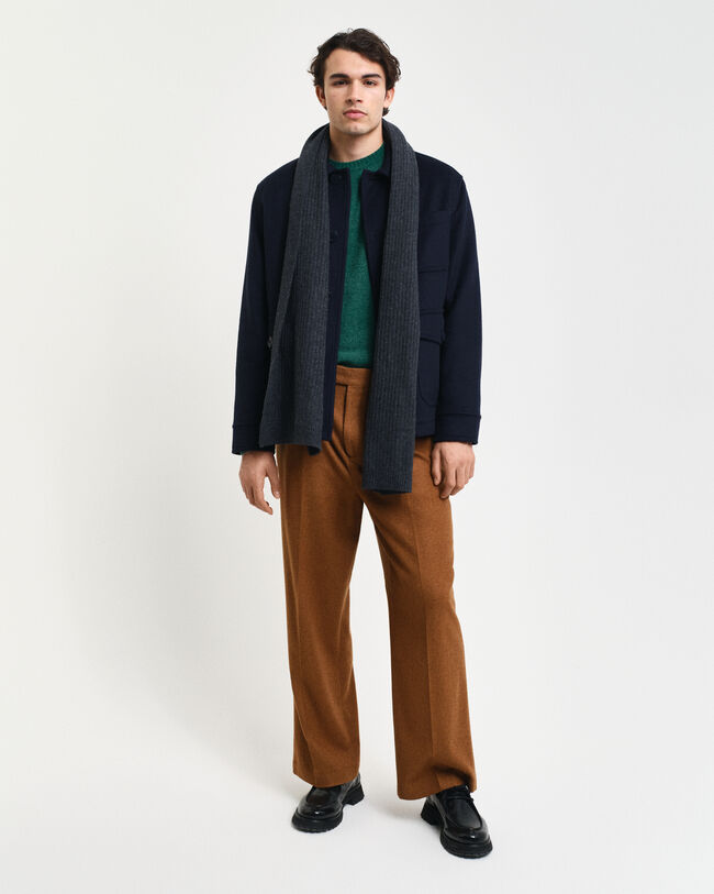 Wool Blend Crew Neck Sweater