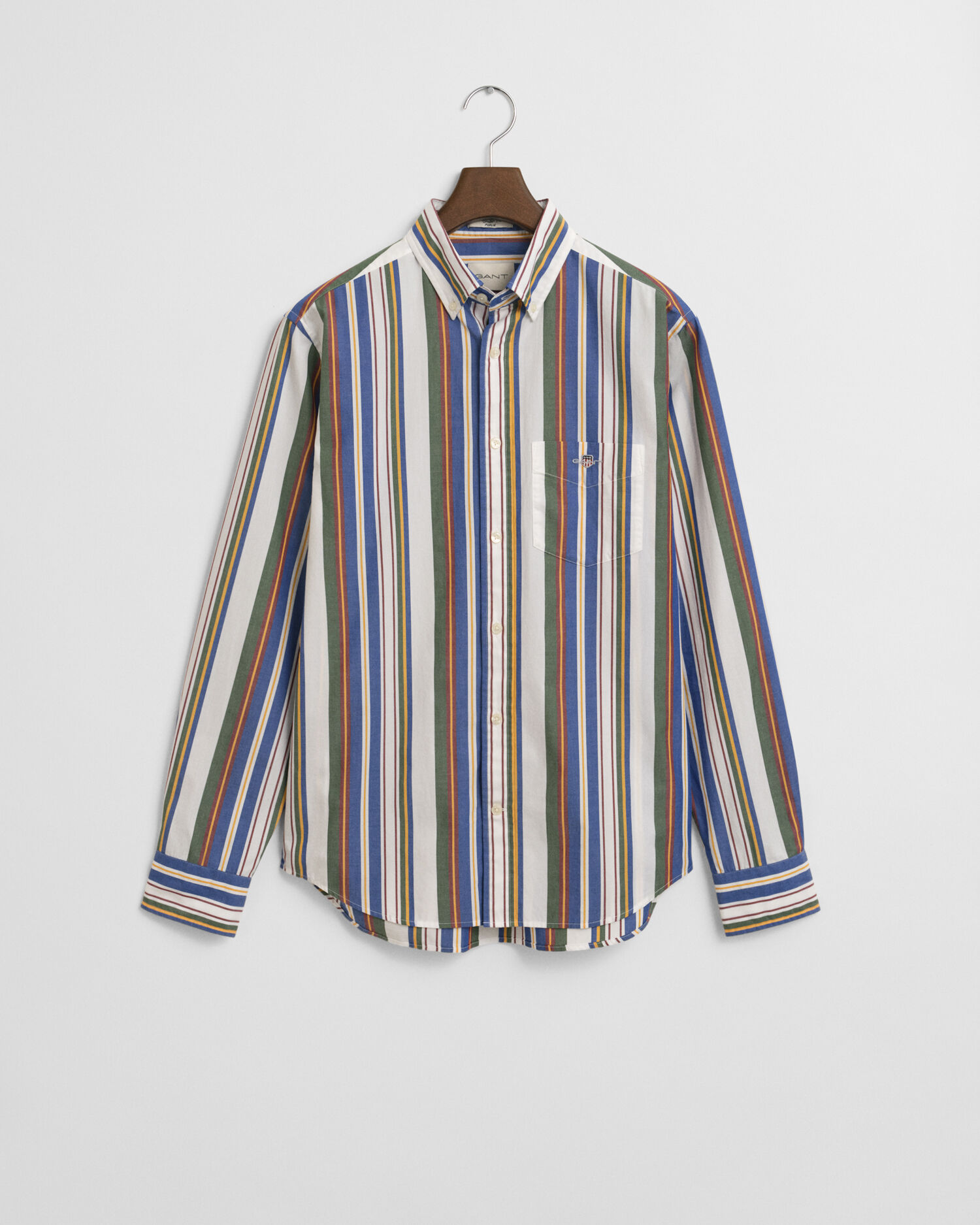 Regular Fit Multi Striped Classic Poplin Shirt